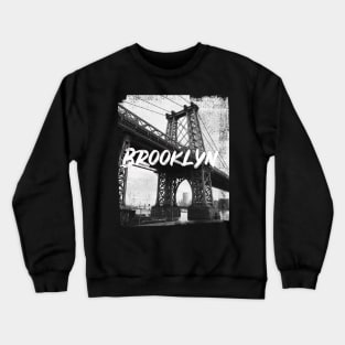 New York Brooklyn Bridge Grunge Crewneck Sweatshirt